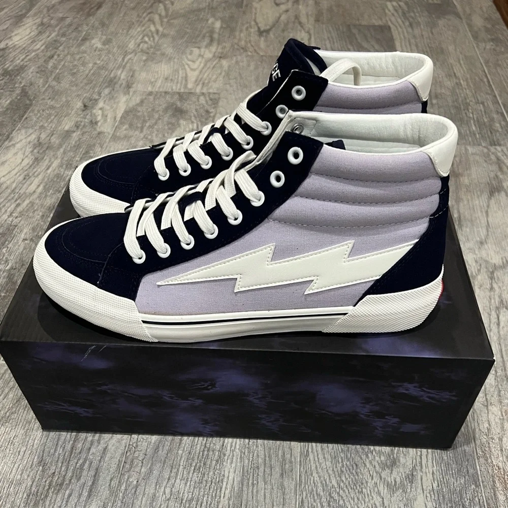 NEW Revenge x Storm Vol. 2 lilac navy high top sneakers - Picture 2 of 7